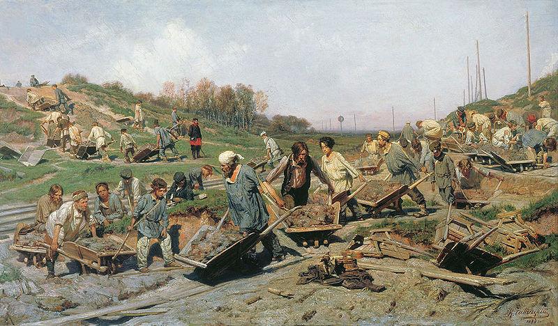Konstantin Savitsky Repair work on the railroad